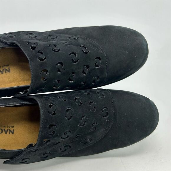 Naot Women's Black Laser Cut Suede Nubuck Pump Heels Size 40 (US 9) Formal - Picture 14 of 15